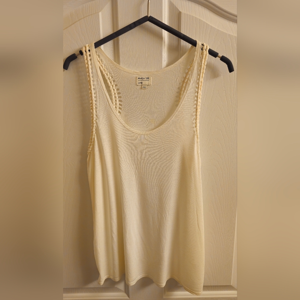 RVCA Elegant Cream Sleeveless Top